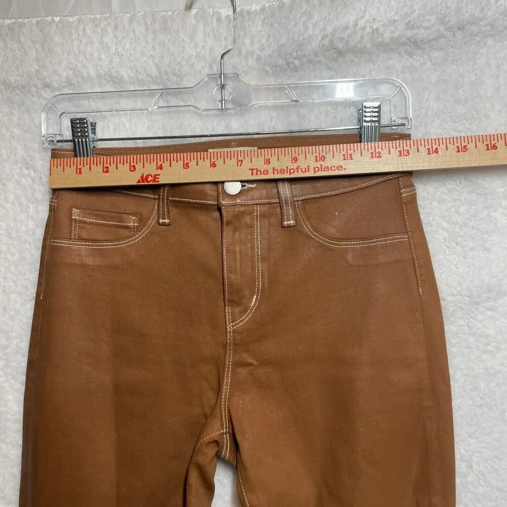 L’agence Margot High Rise Skinny In Java Natural Contrast Coated Size 26 Brown - Picture 3 of 9
